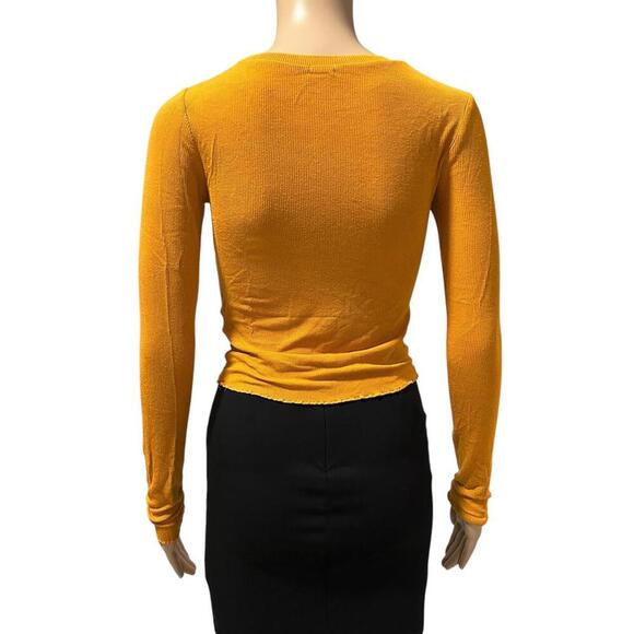 Chic Mustard Long Sleeve Top - Picture 4 of 5
